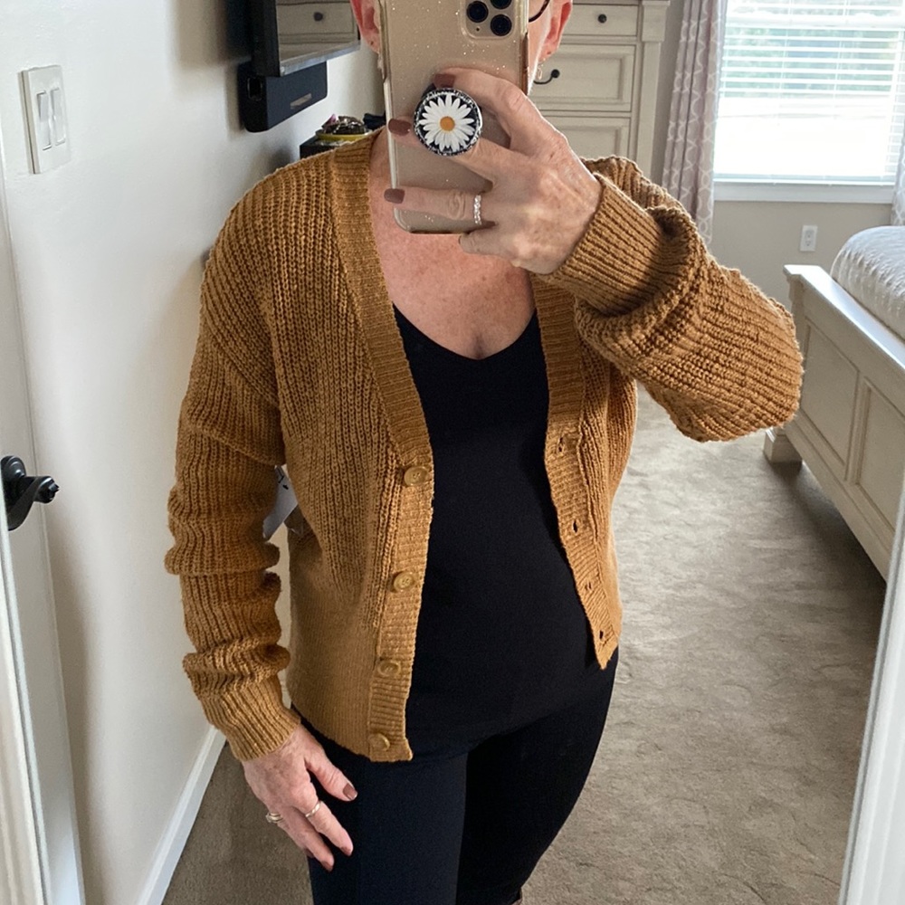 Nine West textured short cardigan